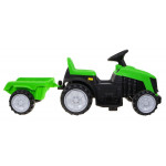 Elektrický traktor s vlečkou - zelený